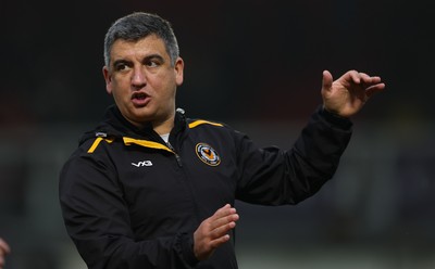 150225  Newport County v Bradford City, EFL Sky Bet League 2 - Newport County head coach Nelson Jardim at the end of the match