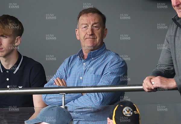 230923 - Newport County v Bradford City, EFL Sky Bet League 2 - Huw Jenkins, the preferred bidder in a proposed takeover of Newport County, looks on at the start of the match