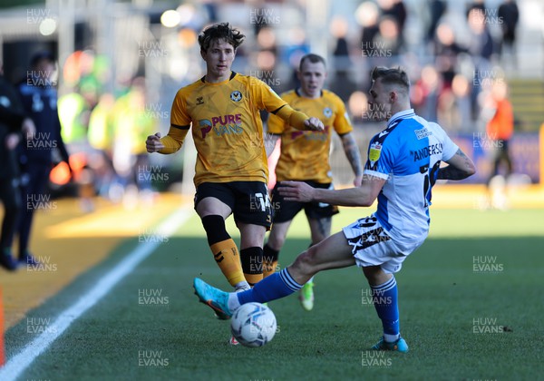 050322 - Newport County v Bristol Rovers, Sky Bet League 2 - Aaron Lewis of Newport County plays the ball through