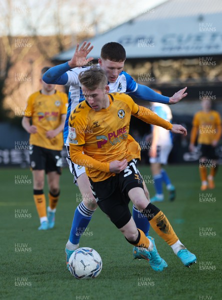 050322 - Newport County v Bristol Rovers, Sky Bet League 2 - Oliver Cooper of Newport County gets away from Elliot Anderson of Bristol Rovers