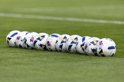 060925 - Newport County v Bristol Rovers - Sky Bet League 2 - Match Balls during the warm up