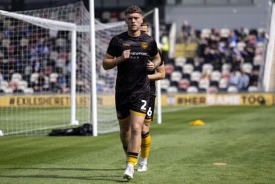 060925 - Newport County v Bristol Rovers - Sky Bet League 2 - Cameron Evans of Newport County during the warm up