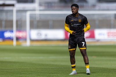 060925 - Newport County v Bristol Rovers - Sky Bet League 2 - Bobby Kamwa of Newport County during the warm up