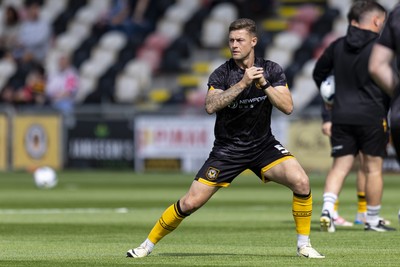 060925 - Newport County v Bristol Rovers - Sky Bet League 2 - James Clarke of Newport County during the warm up