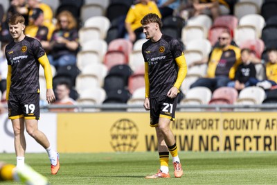 060925 - Newport County v Bristol Rovers - Sky Bet League 2 - Michael Spellman of Newport County during the warm up