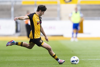 060925 - Newport County v Bristol Rovers - Sky Bet League 2 - Anthony Driscoll-Glennon of Newport County takes a free kick