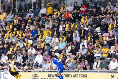 060925 - Newport County v Bristol Rovers - Sky Bet League 2 - Newport County supporters in attendance