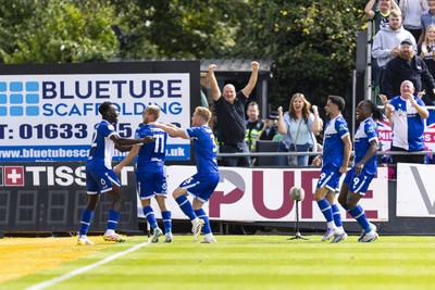 060925 - Newport County v Bristol Rovers - Sky Bet League 2 - Luke Thomas of Bristol Rovers celebrates scoring his sides first goal