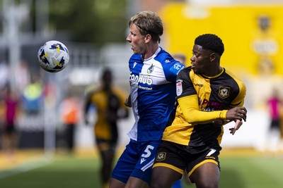 060925 - Newport County v Bristol Rovers - Sky Bet League 2 - Alfie Kilgour of Bristol Rovers in action against Bobby Kamwa of Newport County