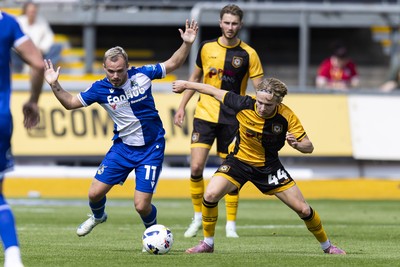 060925 - Newport County v Bristol Rovers - Sky Bet League 2 - Sammy Braybrooke of Newport County in action against Luke Thomas of Bristol Rovers
