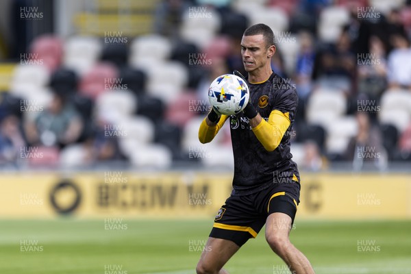 060925 - Newport County v Bristol Rovers - Sky Bet League 2 - Newport County goalkeeper Nik Tzanev during the warm up