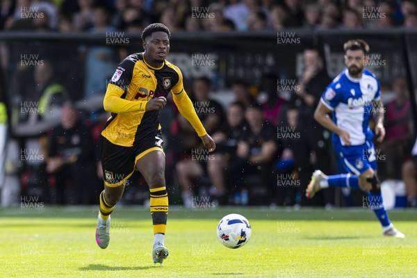 060925 - Newport County v Bristol Rovers - Sky Bet League 2 - Bobby Kamwa of Newport County in action