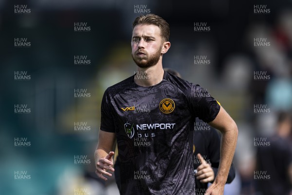 060925 - Newport County v Bristol Rovers - Sky Bet League 2 - Matthew Baker of Newport County during the warm up