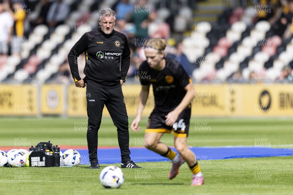 060925 - Newport County v Bristol Rovers - Sky Bet League 2 - Newport County assistant manager Wayne Hatswell during the warm up