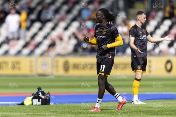060925 - Newport County v Bristol Rovers - Sky Bet League 2 - Cameron Antwi of Newport County during the warm up