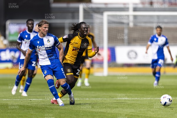 060925 - Newport County v Bristol Rovers - Sky Bet League 2 - Alfie Kilgour of Bristol Rovers in action against Michael Reindorf of Newport County