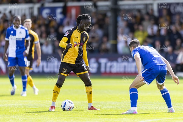 060925 - Newport County v Bristol Rovers - Sky Bet League 2 - Cameron Antwi of Newport County in action
