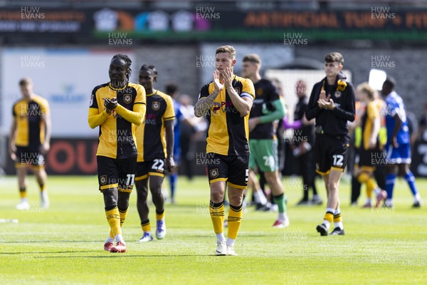 060925 - Newport County v Bristol Rovers - Sky Bet League 2 - James Clarke of Newport County applauds fans at full time