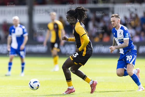 060925 - Newport County v Bristol Rovers - Sky Bet League 2 - Michael Reindorf of Newport County in action