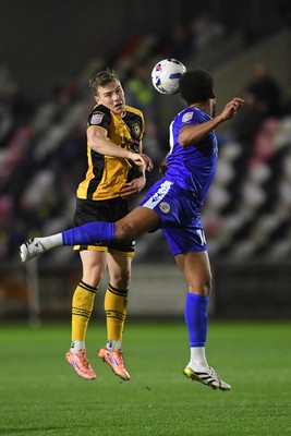 170326 - Newport County v Bromley - Sky Bet League 2 - Sven Sprangler of Newport County is challenged by William Hondermarck of Bromley