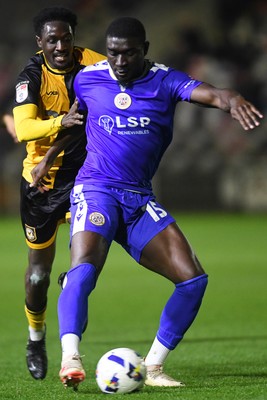 170326 - Newport County v Bromley - Sky Bet League 2 - Nathan Opoku of Newport County is challenged by Damola Ajayi of Bromley