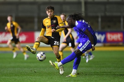 170326 - Newport County v Bromley - Sky Bet League 2 - Ben Lloyd of Newport County is challenged by Idris Odutayo of Bromley