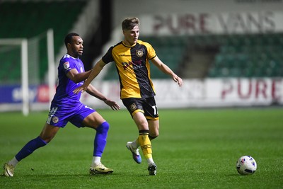 170326 - Newport County v Bromley - Sky Bet League 2 - Tom Davies of Newport County is challenged by Brooklyn Ilunga