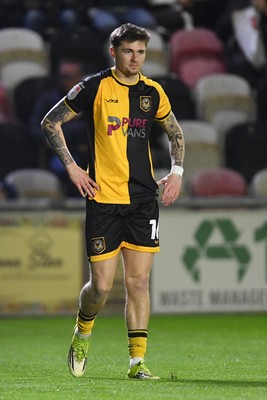 170326 - Newport County v Bromley - Sky Bet League 2 - Dejected James Crole of Newport County