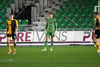 170326 - Newport County v Bromley - Sky Bet League 2 - Dejected Jordan Wright of Newport County dejected after conceding a late goal