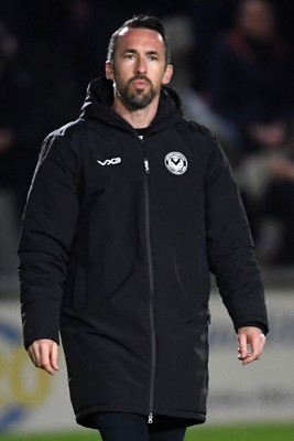 170326 - Newport County v Bromley - Sky Bet League 2 - Dejected Newport County Head Coach, Christian Fuchs at full time