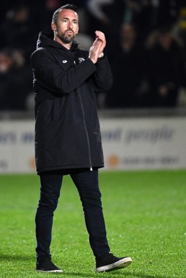 170326 - Newport County v Bromley - Sky Bet League 2 - Dejected Newport County Head Coach, Christian Fuchs at full time