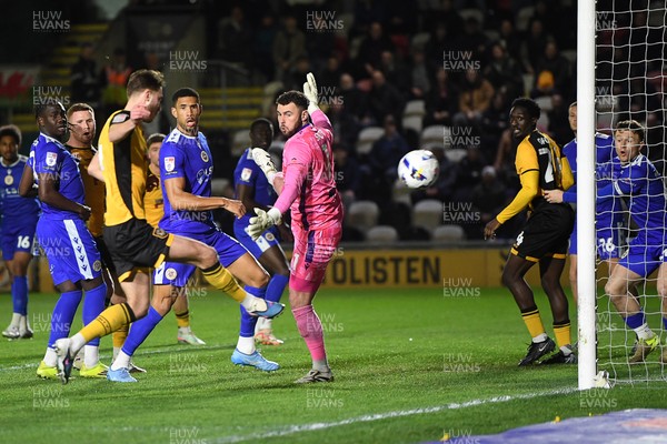 170326 - Newport County v Bromley - Sky Bet League 2 - Matthew Baker of Newport County goes close