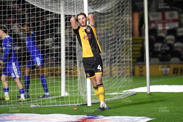 170326 - Newport County v Bromley - Sky Bet League 2 - Matthew Baker of Newport County goes close