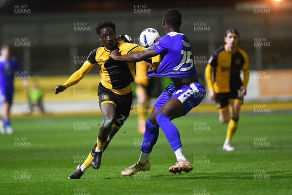 170326 - Newport County v Bromley - Sky Bet League 2 - Nathan Opoku of Newport County is challenged by Damola Ajayi of Bromley