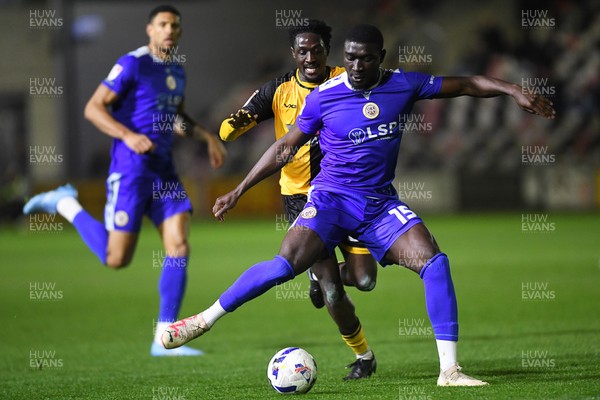170326 - Newport County v Bromley - Sky Bet League 2 - Nathan Opoku of Newport County is challenged by Damola Ajayi of Bromley