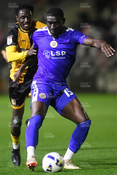 170326 - Newport County v Bromley - Sky Bet League 2 - Nathan Opoku of Newport County is challenged by Damola Ajayi of Bromley
