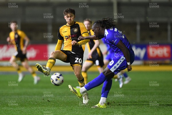 170326 - Newport County v Bromley - Sky Bet League 2 - Ben Lloyd of Newport County is challenged by Idris Odutayo of Bromley