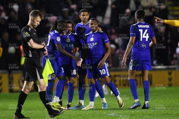 170326 - Newport County v Bromley - Sky Bet League 2 - Bromley celebrate the win at full time
