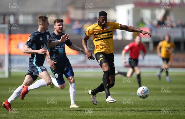 190419 - Newport County v Bury FC - SkyBet League Two - Jamille Matt of Newport County controls the ball to go onto score a goal