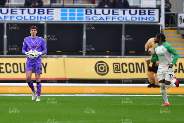 210226 - Newport County v Cambridge United - Sky Bet League 2 - Jordan Wright of Newport County 