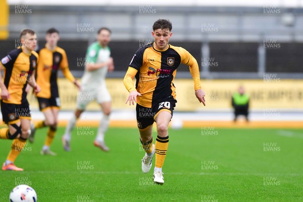210226 - Newport County v Cambridge United - Sky Bet League 2 - Ben Lloyd of Newport County 
