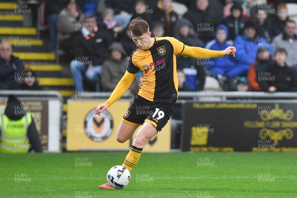 210226 - Newport County v Cambridge United - Sky Bet League 2 - Ged Garner of Newport County 