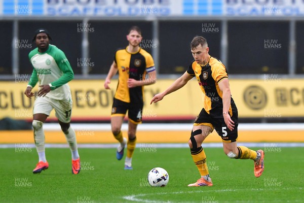 210226 - Newport County v Cambridge United - Sky Bet League 2 - Sven Sprangler of Newport County 