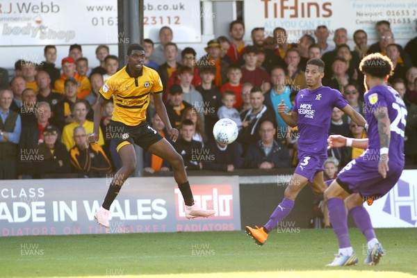 190918 Newport County v Cambridge United - Sky Bet League 2 - Tyreeq Bakinson of Newport County whips in a cross 