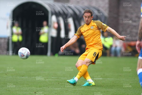 051019 - Newport County v Carlisle United - Sky Bet League 2 - Matty Dolan of Newport County whips in a cross 