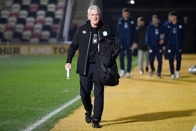 110225 - Newport County v Carlisle United - Sky Bet League 2 - Mark Hughes, New Manager of Carlisle United arrives at the stadium ahead of the game 