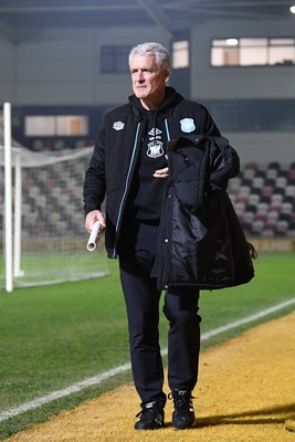 110225 - Newport County v Carlisle United - Sky Bet League 2 - Mark Hughes, New Manager of Carlisle United arrives at the stadium ahead of the game 