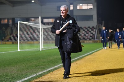 110225 - Newport County v Carlisle United - Sky Bet League 2 - Mark Hughes, New Manager of Carlisle United arrives at the stadium ahead of the game 