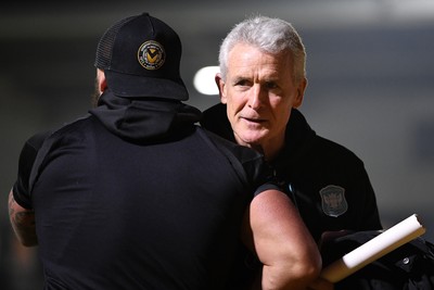 110225 - Newport County v Carlisle United - Sky Bet League 2 - Mark Hughes, New Manager of Carlisle United arrives at the stadium ahead of the game 