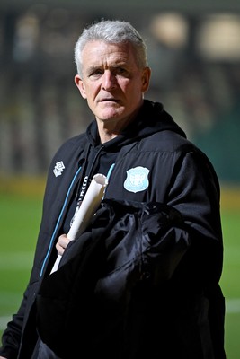 110225 - Newport County v Carlisle United - Sky Bet League 2 - Mark Hughes, New Manager of Carlisle United arrives at the stadium ahead of the game 